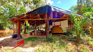 ACAMPAMENTO E PESCARIA. POR 2 NOITE E 2 DIAS EM FAMÍLIA NA BEIRA DO RIO!! costela de porco na brasa.