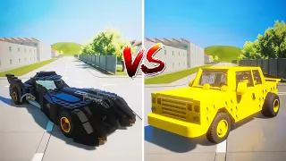 Lego Batmobile vs Softbody Car | Brick Rigs - Which is Best?