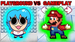 FNF Character Test | gameplay VS playground | VS Dorkly Mario Pow Sky No Memes Tails EXE