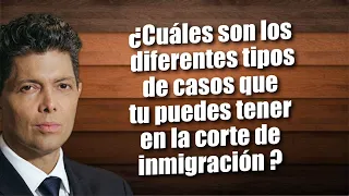 ¿Cuáles son los diferentes tipos de casos que tu puedes tener en la corte de inmigración?