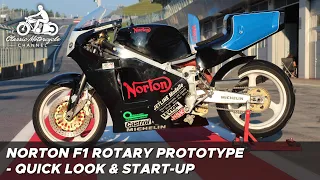 The first Norton F1 rotary to leave the factory - quick look & start-up