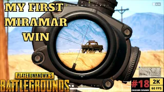 MY FIRST MIRAMAR WIN SOLO GAMEPLAY - PUBG PC -TPP - No Commentary