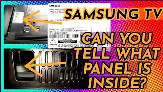 SAMSUNG TVs: HOW TO TELL WHAT PANEL IS INSTALLED #samsungtv #led