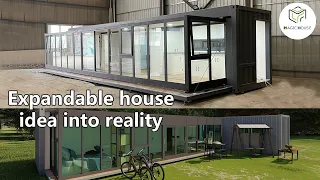 How the Double Space 40ft Expandable Container House Works？