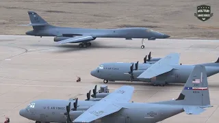 The United States Air Force Pushes The B-1 Engine To Its Extreme Limits During Full-throttle Takeoff