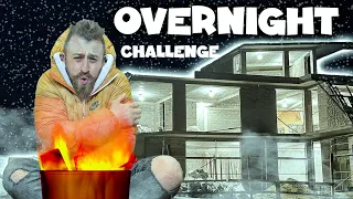 ვათენებ მთელ ღამეს ჩემს მშენებარე სახლში | 12 HOURS CHALLENGE