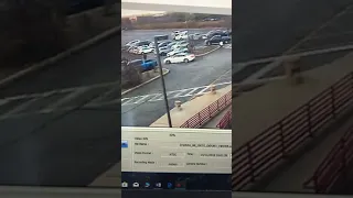 Parking lot accident footage