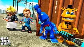 ДЕТИ АНИМАТРОНИКИ НАШЛИ ЛОГОВО КУКЛЫ ЧАКИ В ГТА 5 МОДЫ! FNAF ОБЗОР МОДА В GTA 5! ИГРЫ ВИДЕО