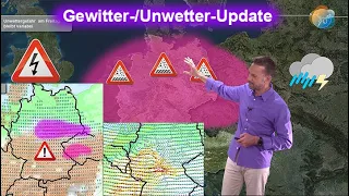Gewitter-/Unwetter-Update: heute, Donnerstag & Freitag. Lokal viel Regen! Ausblick bis Ende Mai.