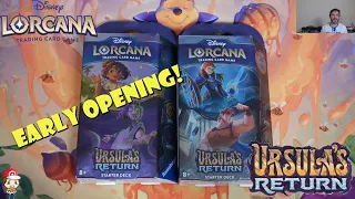 EARLY Disney Lorcana: Ursula's Return Theme Deck Opening! Complete Decklists!