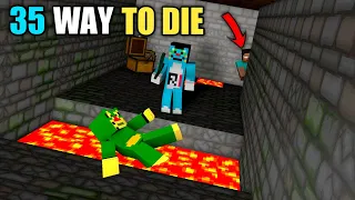 Minecraft | 35 Way To Die Challange With Oggy And Jack | Minecraft Pe | In Hindi | Rock Indian Gamer