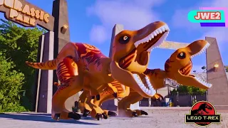 Epic Revolution JWE2: Lego T-REX All Color Showcase vs Stygimloch, Edmonsaurus, Parasaurolophus