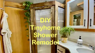 How to, DIY tinyhouse RV Shower Remodel / tiny home shower build @creatingtogetherwithsandra7960