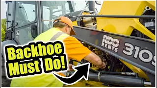 How to do a Backhoe Pre-Operation Inspection | Tractor Loader Backhoe Training