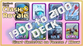 Clash Royale -- Deck Breakdown -- Arena 6 (2100max) -- Shielded XBow (Giant Skeleton)