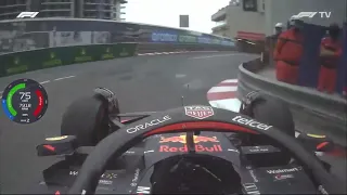 Perez Monaco crash with telemetry