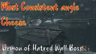 Wall Jump Most Consistent Angle Sekiro Demon of Hatred Boss Guide.