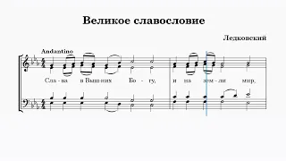 Великое славословие Ледковский (все партии)