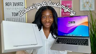 Unbox & Customize my New MacBook Air M2 with Me!