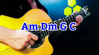 Backing track Am Dm G C| Vòng hợp âm tập luyện Guitar