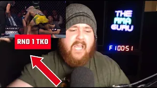 MMA Guru reacts to Olivera Rnd 1 TKO!!