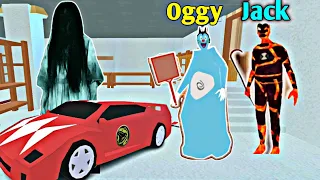 GHOST  IS KIDNAPPED 😱 !! OGGY AND JACK KIDNAPS GHOST IN SCARY BEN 10 GRANNY HOUSE ESCAPE