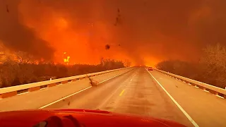 США в огне: Один из крупнейших пожаров Техаса перекинулся на федеральные трассы