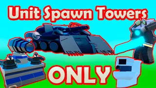 Only Towers that spawn units in Endless mode Roblox Toilet Tower Defense