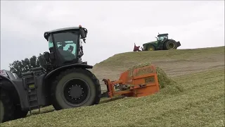 Claas Jaguar "Black" Claas Xerion "Black" Mais häckseln im Oderbruch Teil 4 Lohnunternehmen Wende