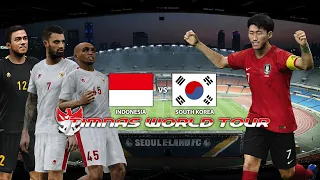 INDONESIA TANTANG JUARA PIALA ASIA KOREA SELATAN | INDONESIA VS SOUTH KOREA | TIMNAS WORLD TOUR