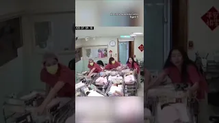 Maternity staff rushes to newborns during Taiwan earthquake #shorts