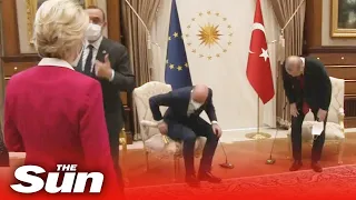 Ursula von der Leyen ‘snubbed’ in chair gaffe on EU trip to Turkey