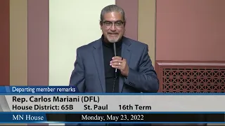 Rep. Carlos Mariani departing member remarks 5/23/22