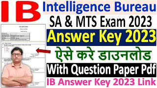 IB SA / MTS Answer Key 2023 Download ¦ How to Download IB Answer Key 2023 ¦¦ IB Answer Key 2023 Link