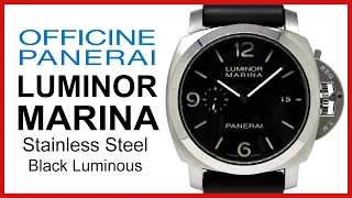 ▶ Panerai Luminor Marina 1950's Case, Black Luminous REVIEW - Stainless Steel, PAM 312