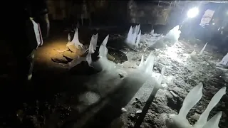 ICE FORMATIONS FOUND IN BIG CAVE IN ARKANSAS AFTER ARCTIC BLAST!!!