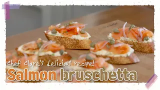 You only need 5 minutes 'Salmon bruschetta'