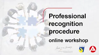 Professional recognition procedure for Germany – free online workshop