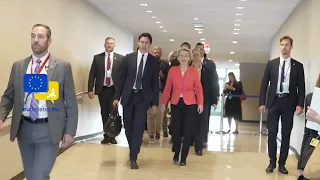 Canadian PM Justin Trudeau met with European Union President Ursula von der Leyen in New York #UNGA