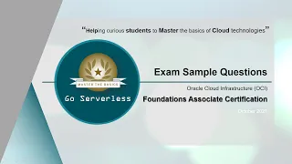 OCI Foundations Associate - Exam Sample  Questions - Part 03 #OCI #OCIFoundation #OCICertification