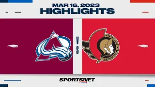 NHL Highlights | Avalanche vs. Senators - March 16, 2023