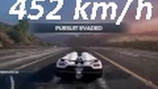 Need For Speed Most Wanted 2012 - Koenigsegg Agera R  - TopSpeed 452 kmh