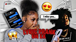 LYRIC PRANK ON EX *gone extremely right* |Come See Me By Rod Wave| HE MISS ME!😱