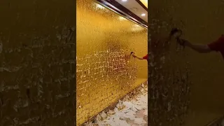 How to put gold leaf on a wall#shorts