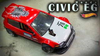 HONDA Civic EG Handpainted Dragon Build Hot Wheels Custom