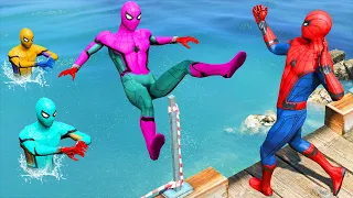 GTA 5 Rainbow Spiderman Water Fails (Euphoria Physics/Ragdolls) #19