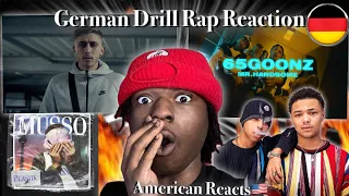 American Reacts to German Drill Rap! Ft. Musso, Hoodblaq, 65GOONZ, PrettyFaceCapi