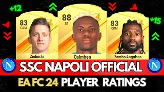 EA FC 24 | OFFICIAL SSC NAPOLI PLAYER RATINGS (FIFA 24)! 💀😲 ft. Osimhen, Zielinski, Anguissa…