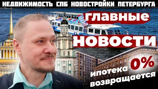 Главные Новости: Льготная Ипотека 0% Возвращается, Цены на Недвижимость СПб Инвестиции в Новостройки