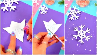 How To Make Snowflakes - Paper Crafts - Christmas Ideas - #shorts #youtubeshorts #christmas